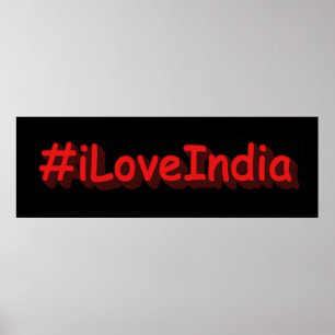 Póster "iLoveIndia" Diseño bonito. ¡Hazte con una en Zazz
