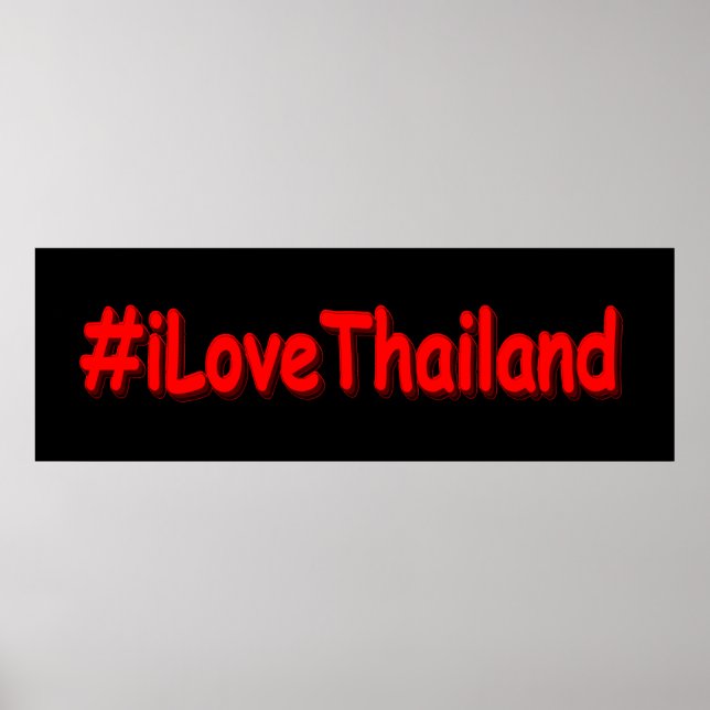 Póster "iLoveThailand" Diseño bonito. Comprar ahora (Frente)