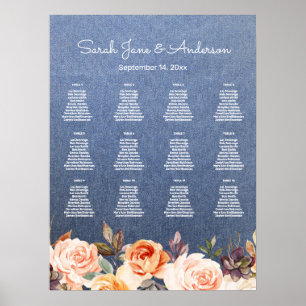 Póster Iluminación de jeans, Rubor y tabla de asientos fl