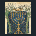 Póster Iluminación de una menorah, de<br><div class="desc">Iluminación de una menorah,  de la Biblia judía Cervera,  1299 | por Joseph Asarfati | Ubicación del arte: Instituto da Biblioteca Nacional,  Lisboa,  Portugal | Artista francés | Número de colección de imágenes: XIR161985</div>