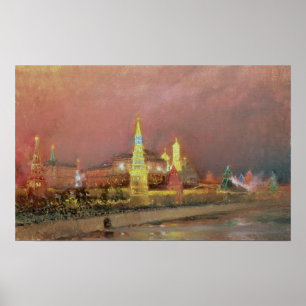 Póster Iluminación en el Kremlin, 1896