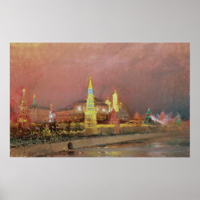 Póster Iluminación en el Kremlin, 1896 (Frente)