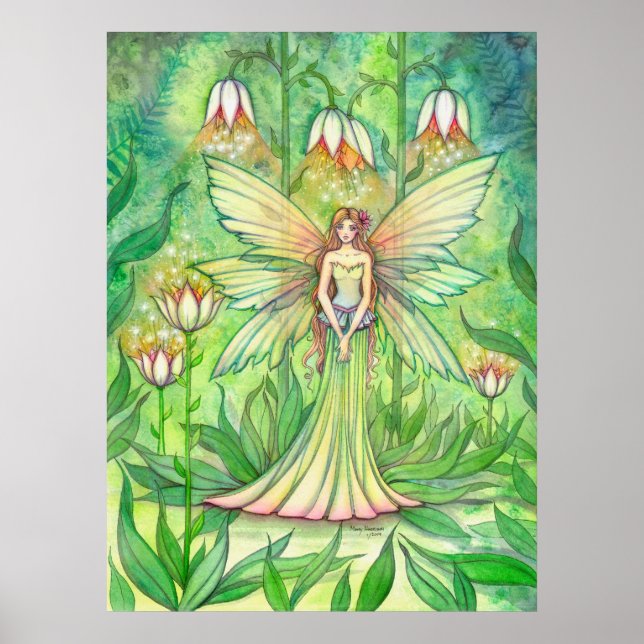 Póster Iluminación Jardín Flor Fairy Fantasy Art (Frente)