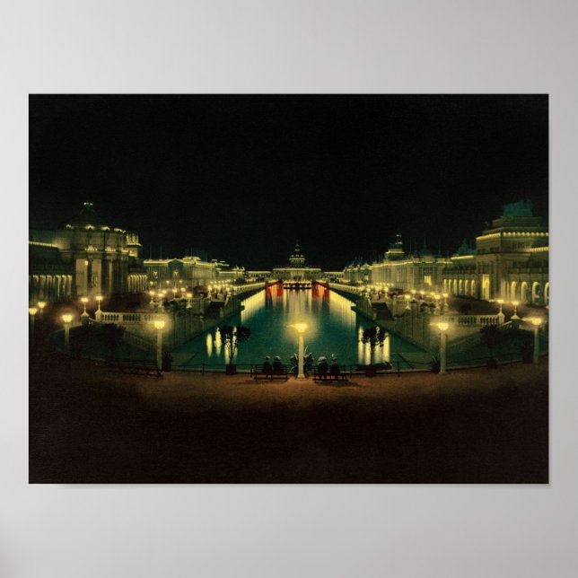 Póster Iluminación nocturna de Grand Court - 1898 (Frente)
