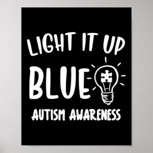 Póster Ilumínalo de Azul Autismo Llevo Azul Para Concienc