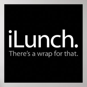 Póster iLunch - Hay un ajuste para eso (blanco)