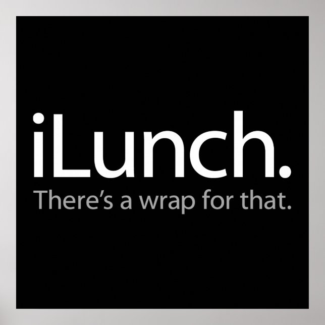 Póster iLunch - Hay un Wrap para Eso (Blanco) (Frente)