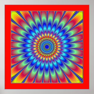 Póster Ilusión de colores pulsantes