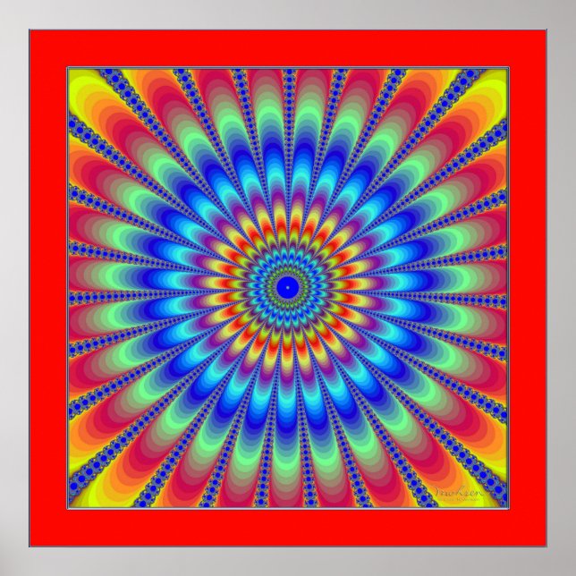 Póster Ilusión de colores pulsantes (Frente)