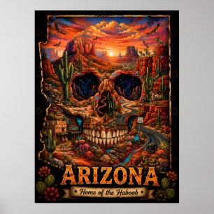 Póster Ilusión de cráneo de Arizona Astigmatismo ESTADO