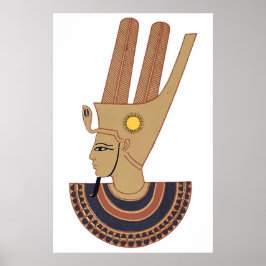 Póster ilusión de la diosa egipcia de la antigua Hathor