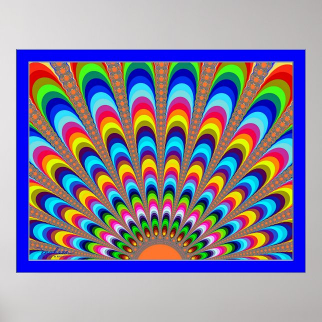 Póster Ilusión de puesta de sol llamativa (Frente)