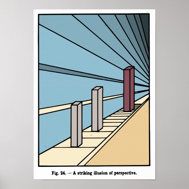 Póster Ilusión del Poster de perspectiva (Frente)