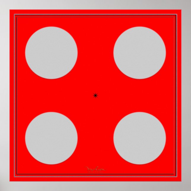 Póster Ilusión óptica azul (Frente)
