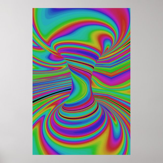 Póster ilusión óptica colorida (Frente)
