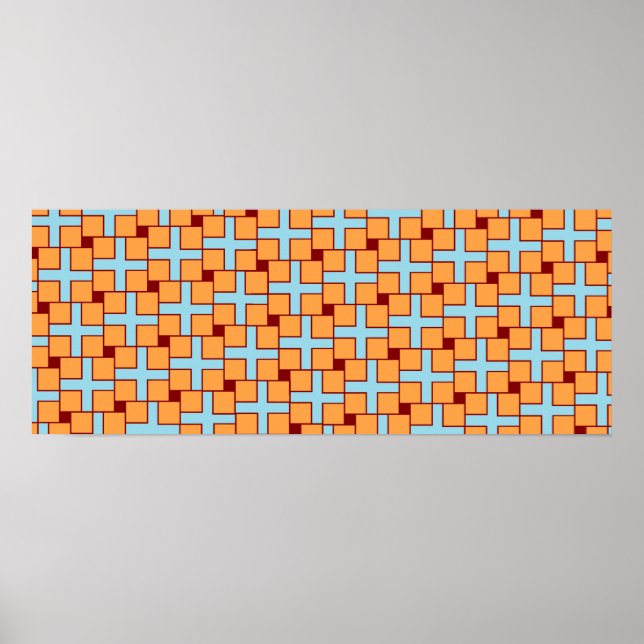 Póster Ilusión óptica cruza puntos de ilusión fantasma (Frente)