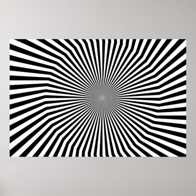 Póster Ilusión óptica cruzada de blanco y negro (Frente)