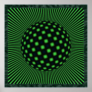 Póster Ilusión óptica de electrones de corte