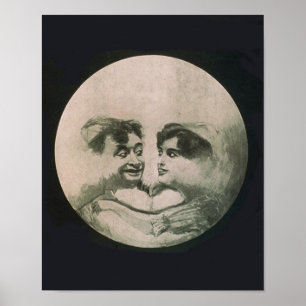 Póster Ilusión óptica de la luna