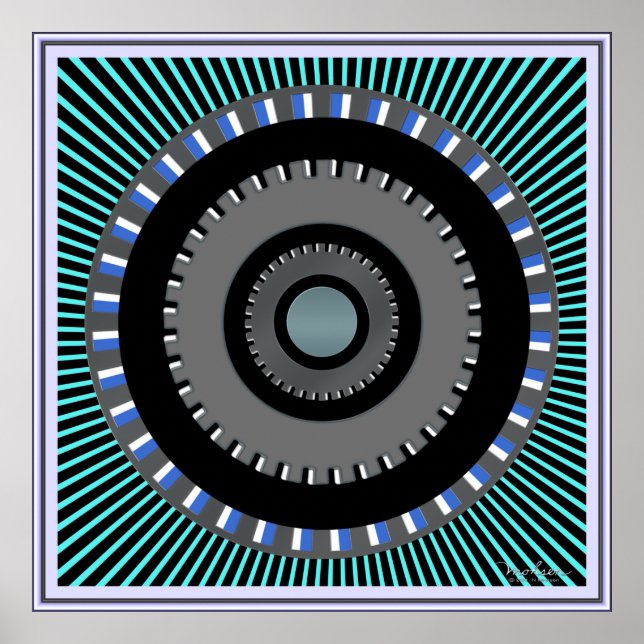 Póster Ilusión óptica de la rueda giratoria (Frente)