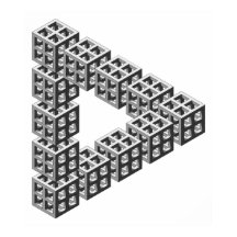 Ilusión óptica de triángulo imposible