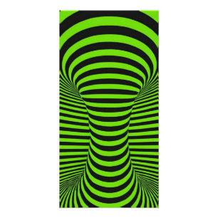 Póster Ilusión óptica de verde neón y negro