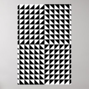 Póster ilusión óptica en negro