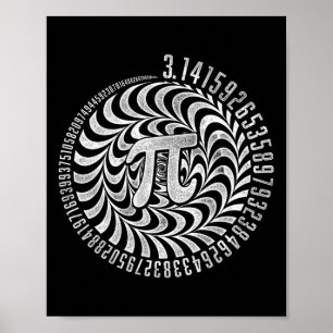 Póster Ilusión óptica Geometría Pi Math Stem 3.1