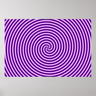 Póster Ilusión óptica Hipno Púrpura