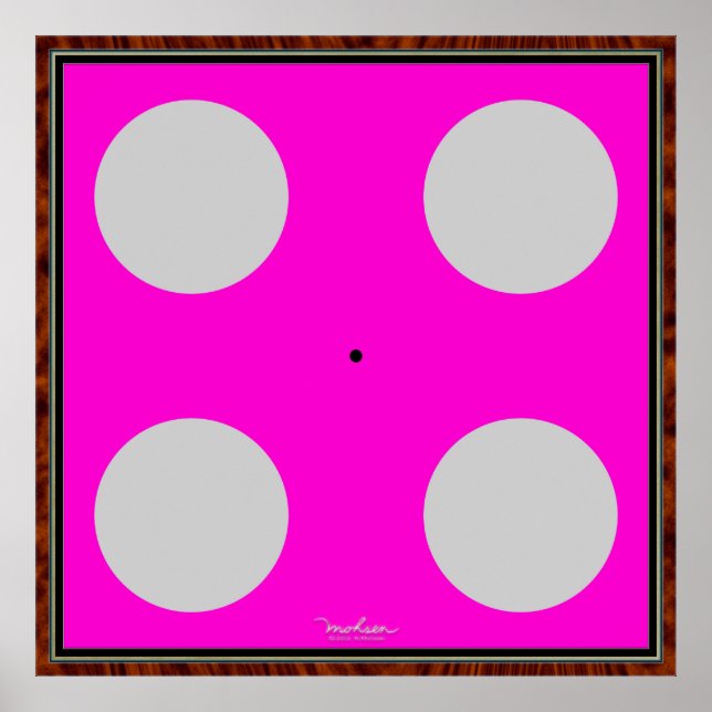 Póster Ilusión óptica verde (Frente)