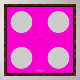 Póster Ilusión óptica verde de torneado