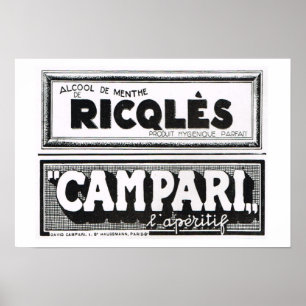 Póster Ilustración 1931, Ricqles, Campari