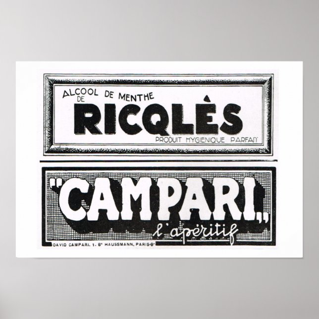 Póster Ilustración 1931, Ricqles, Campari (Frente)