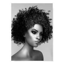 Ilustración 3D de cabello Afro