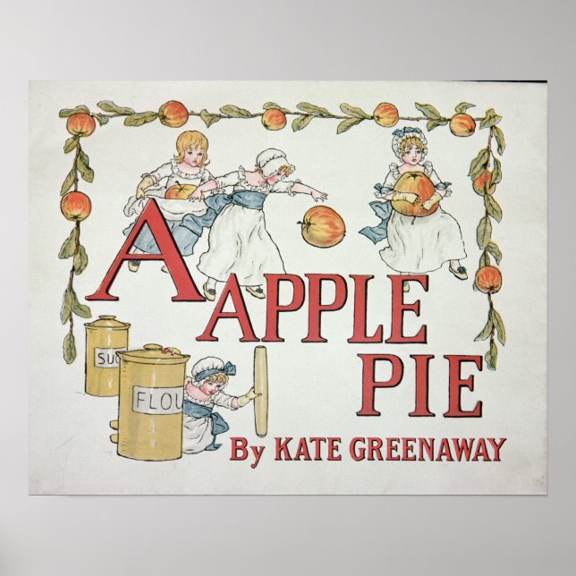 Póster Ilustracion 'A' de 'Apple Pie Alphabet' (Frente)