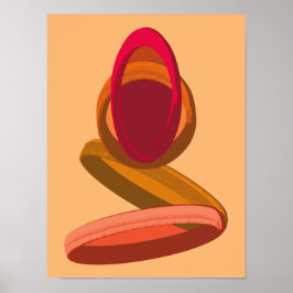 Póster Ilustración abstracta de la lluvia de Cabo Verde p