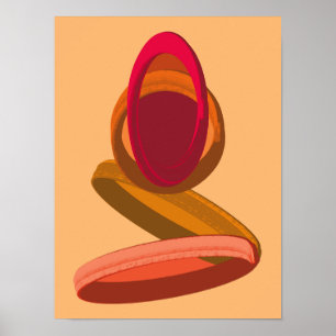 Póster Ilustración abstracta de la lluvia de Cabo Verde p