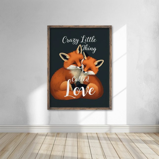 Póster Ilustracion Adorable Fox Love Couple (Subido por el creador)