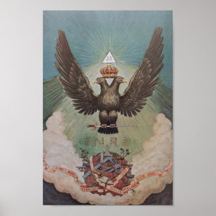 Póster Ilustracion Alquímico de época