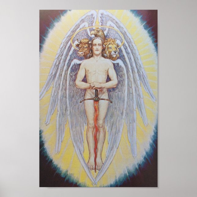 Póster Ilustracion Alquímico Vintage (Frente)