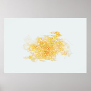 Póster Ilustracion amarillo y blanco