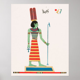Póster Ilustracion Amun de Egipto Panteón