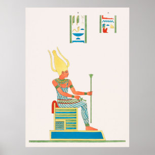 Póster Ilustracion Anuket de Pantheon Egyptien