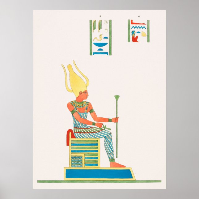 Póster Ilustracion Anuket de Pantheon Egyptien (Frente)