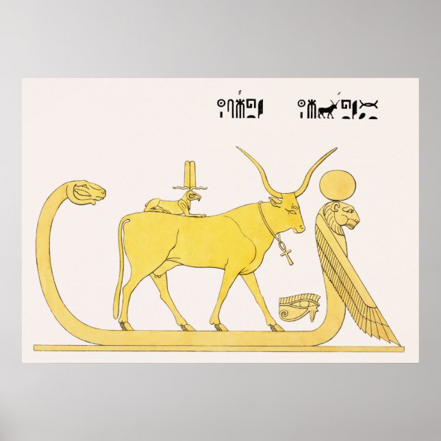 Póster Ilustracion Apis de Pantheon Egyptien (1823-182) (Frente)