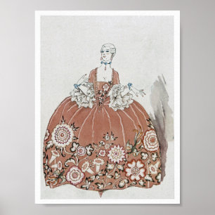 Póster Ilustracion Art Deco Fashion