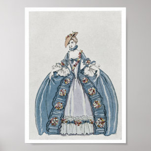 Póster Ilustracion Art Deco Fashion