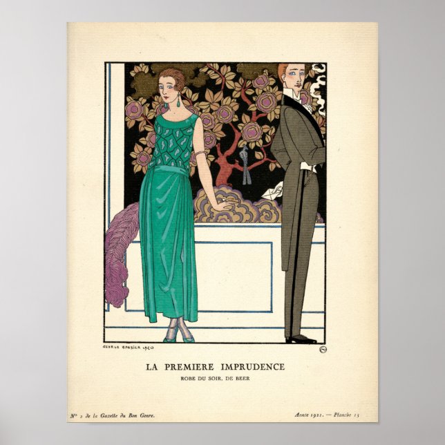 Póster Ilustracion Art Nouveau 1920 de George Barbier (Frente)