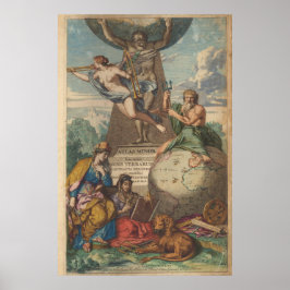 Póster Ilustracion Atlas de época