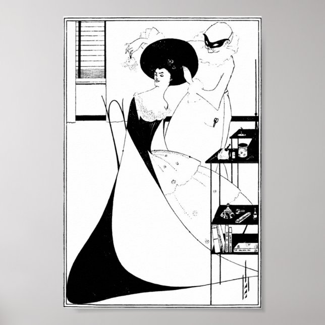 Póster Ilustracion Aubrey Beardsley Salome (Frente)